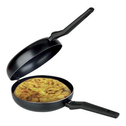 Sartén doble especial para tortillas y tortillas rellenas, antiadherente