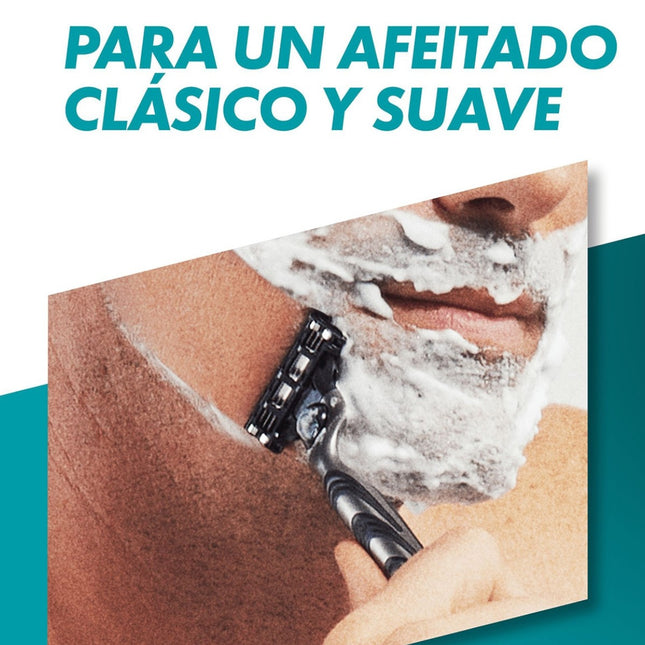 Gillette MACH3 Recambios de Cuchillas para Afeitar Hombre, Pack 6 – 3 Hojas con Banda Lubricante y Microfins, Compatibles con Mangos MACH3