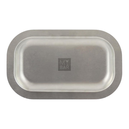 MY BAR Bandeja Portacuenta de Acero Inoxidable con Clip | Antihuellas y fácil de limpiar | Para restaurante, bar y cafetería | 17×10,5×1,5 cm
