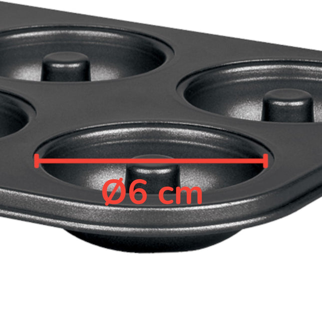 Molde para donuts 6 cavidades Ø 6 cm antiadherente