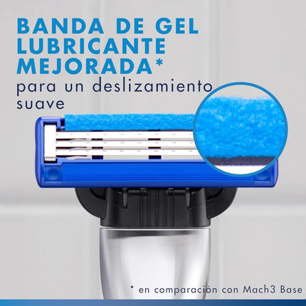 Gillette MACH3 Turbo – Recambios de cuchillas de afeitar, Pack XL 8 unidades | 3 hojas anti-fricción con banda lubricante | hasta 15 afeitados cómodos por recambio | compatible con todos los mangos MACH3