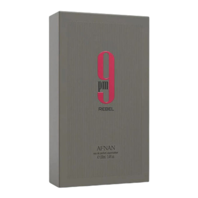 AFNAN 9PM Rebel Eau de Parfum para hombre 100 ml – perfume árabe gourmand con vainilla y especias, ámbar intenso y larga duración