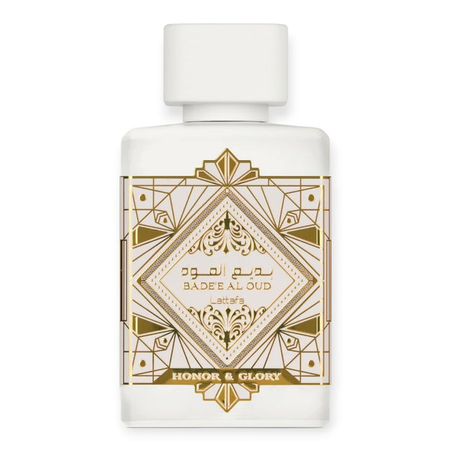 Lattafa Badee Al Oud Honor & Glory Eau de Parfum 100 ml – Perfume Árabe Unisex Dulce y Oriental – Fragancia Gourmand de Larga Duración