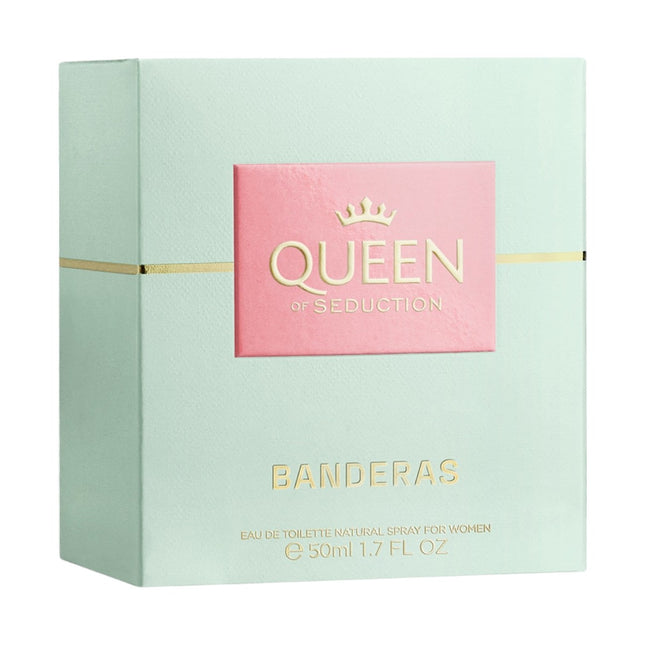 Antonio Banderas Queen of Seduction Eau de Toilette 50 ml – Perfume femenino floral-acuático, fresco y elegante, ideal para el día a día y como regalo especial