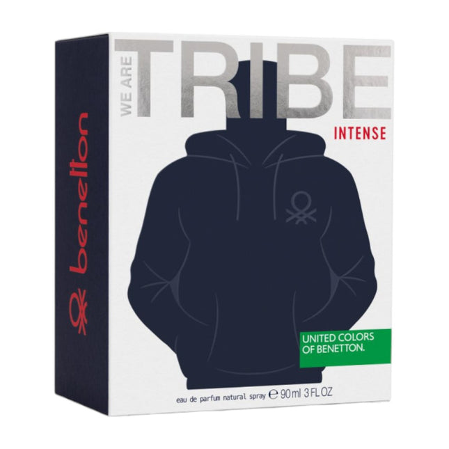United Colors of Benetton We Are Tribe Intense Eau de Parfum para Hombre 90 ml | Perfume EDP de larga duración con frasco en forma de sudadera | Spray natural