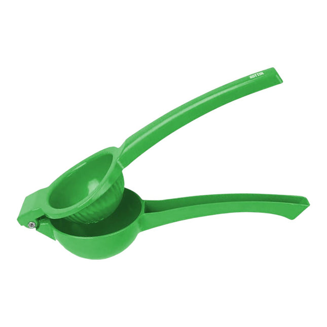Exprimidor Color verde Manual de Limón y Lima, Prensa de Mano de Aluminio Lacado Verde para Cítricos