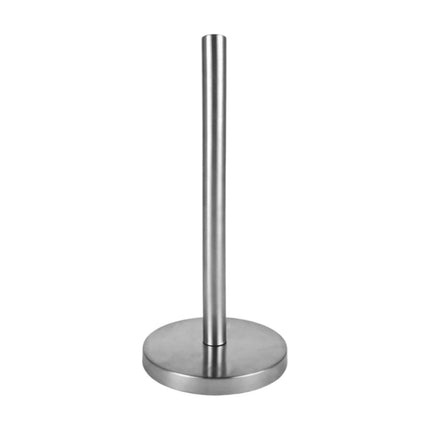Portarrollos de cocina acero inoxidable, soporte para toallas de papel de encimera, diseño vertical con base redonda estable Ø15x32 cm alto para rollo de cocina