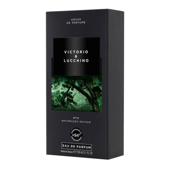 Victorio & Lucchino Nº13 Naturaleza Salvaje Eau de Parfum 150 ml | Fragancia masculina aromática-amaderada con notas verdes | Vaporizador de larga duración
