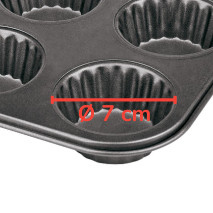 Molde para Magdalenas 12 Cavidades Ø 7 cm – Bandeja Horno Acero Antiadherente