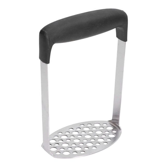 Prensador de patatas acero inoxidable con mango ergonómico, machacador de puré para patatas y verduras, utensilio de cocina