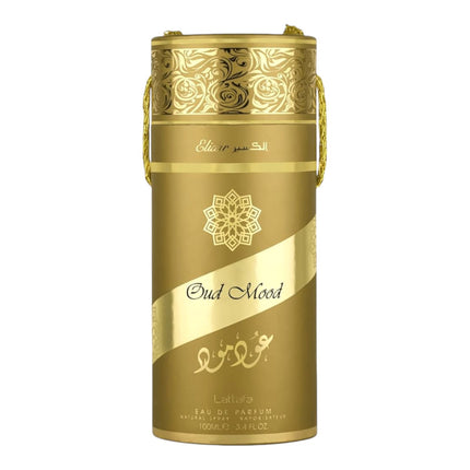 Lattafa Oud Mood Elixir Eau de Parfum 100 ml – Perfume unisex ambarado con oud, vainilla y especias, gran fijación y estela intensa