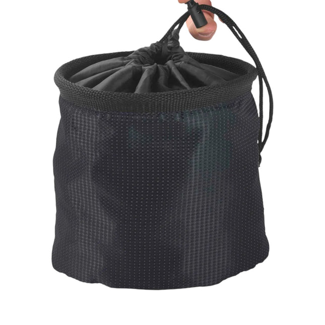 Metaltex PEGGY Bolsa para Pinzas de Ropa con Mosquetón, Portapinzas Colgante de Poliéster, Bolsa Ovalada con Cordón de Cierre para Tendedero