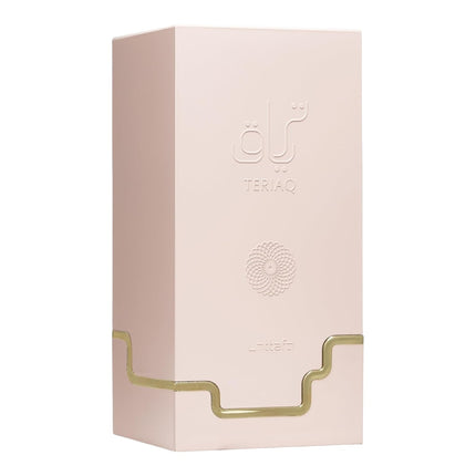 Lattafa Teriaq Eau de Parfum Mujer 100 ml, Perfume Oriental Dulce y Floral, Fragancia con Caramelo, Miel, Vainilla, Rosa y Cuero, Perfume Femenino Elegante y Duradero