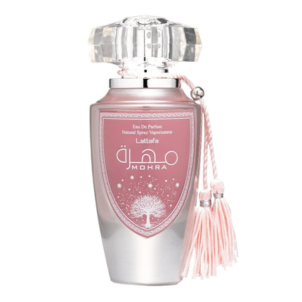 Lattafa Mohra Silky Rose Eau de Parfum 100 ml, Perfume Mujer EDP con Vaporizador, Fragancia Floral Rosa, Frasco Elegante