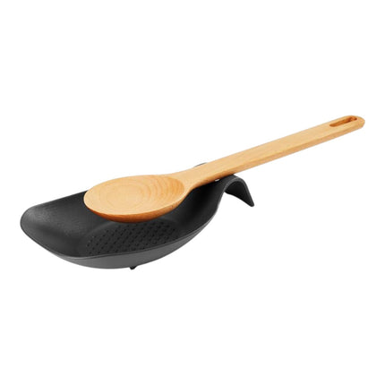 Metaltex Splashy Reposa Utensilios de Cocina, Soporte para Cucharas y Espátulas, Reposacucharas de Plástico PP Color Antracita, 10 x 20 x 3 cm
