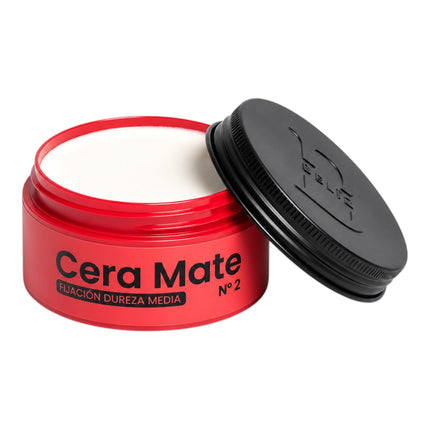 Beliz Cera Mate Nº2, Cera para Peinar con Acabado Mate, Fijación Dureza Media, Producto de Styling para Cabello, Tarro Rojo 100 ml