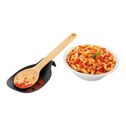Metaltex Splashy Reposa Utensilios de Cocina, Soporte para Cucharas y Espátulas, Reposacucharas de Plástico PP Color Antracita, 10 x 20 x 3 cm