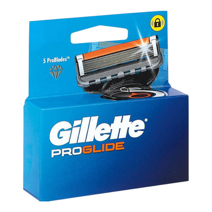 Gillette ProGlide Recambios de Afeitar Hombre, 4 Cabezales con 5 ProBlades, Cuchillas de Recambio Compatibles con Gillette ProShield, ProGlide y Fusion5