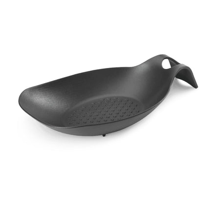 Metaltex Splashy Reposa Utensilios de Cocina, Soporte para Cucharas y Espátulas, Reposacucharas de Plástico PP Color Antracita, 10 x 20 x 3 cm