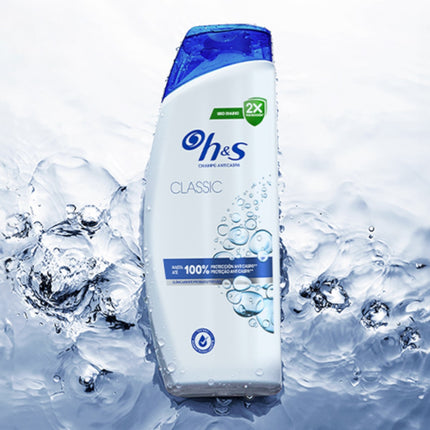 H&S Classic Champú anticaspa 0% parabenos fosfatos parafinas Hasta 100% Protección Anticaspa 300 ml