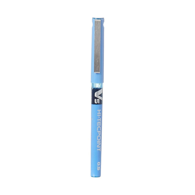 PILOT V5 Pluma de Tinta Azul 0.5 mm Hi-Tecpoint - Escritura Fina y Precisa