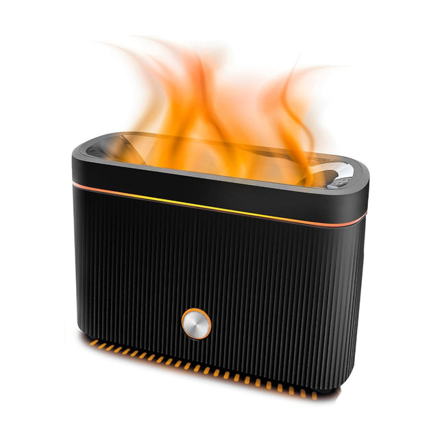 Ámbar Perfums Humidificador Ultrasónico "Efecto Llama" – 300 ml, Apagado Automático, Ultra Silencioso (Adaptador No Incluido)