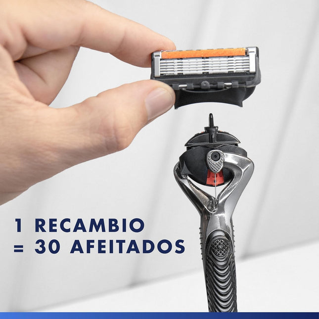 Gillette ProGlide – Máquinilla de Afeitar para Hombre con 8 Recambios y Base | 5 Hojas Ultraafiladas con FlexBall y Recortadora de Precisión