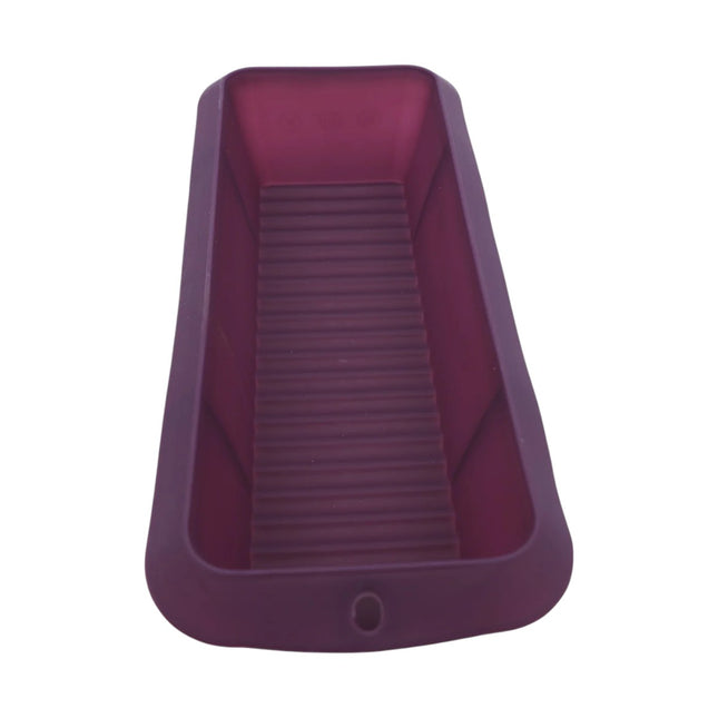 DISTRIBUX Molde Rectangular  de Silicona Morada para Bizcocho 30x10,5x6 cm