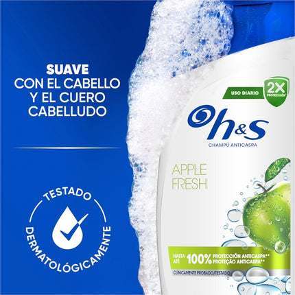 H&S Apple Fresh Champú anticaspa 0% parabenos fosfatos parafinas 250 ml