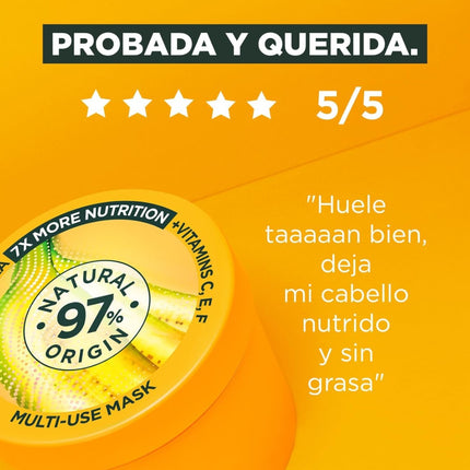 GARNIER Fructis Pack Hair Food Champú + Mascarilla Banana Nutritiva Champús