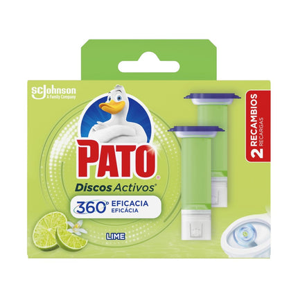 PATO Pack de 2 recambios de 6 discos desinfectantes WC discos activos de lima fresca marino