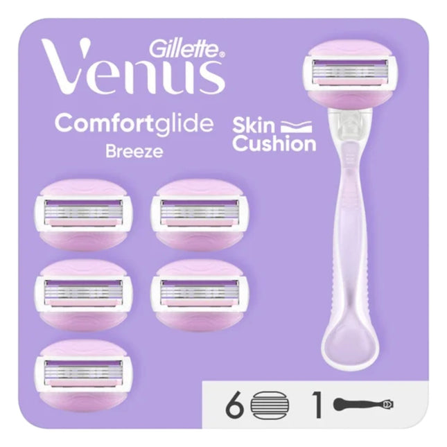 Gillette Maquinilla de afeitar femenina Gillette Venus ComfortGlide Breeze + 6 cabezales