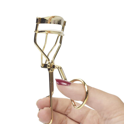 BETTER Rizapestañas dorado con banda protectora de silicona