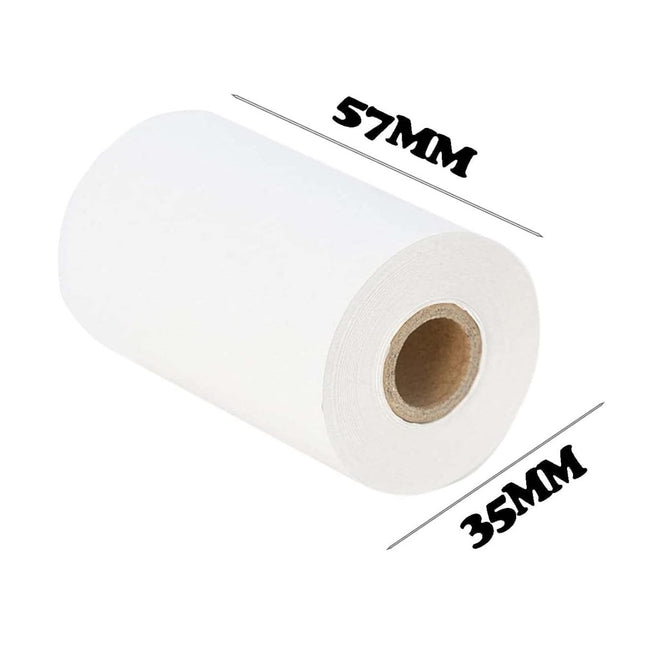 DISTRIBUX Pack de 10 Rollos Térmicos para Datáfono o Impresora Térmica de 57x35 mm