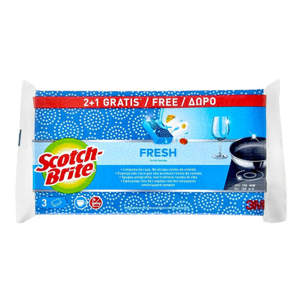 Scotch-Brite Estropajo No Raya Fresh – Pack de 3 Unidades