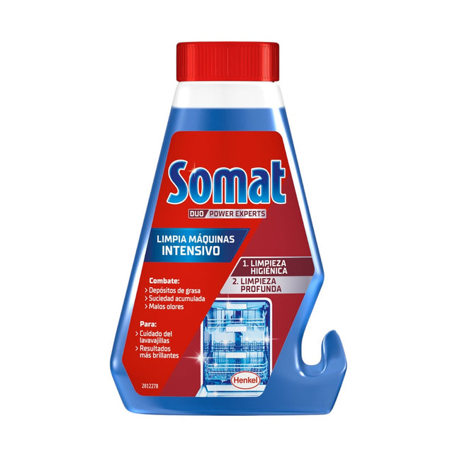 SOMAT limpia máquinas de lavavajillas intensivo elimina grasa & cal botella 250 ml