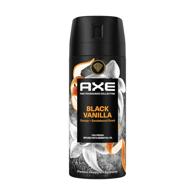 AXE Desodorante en Aerosol para Hombre Black Vanilla – Fragancia Masculina y Duradera – 150 ml