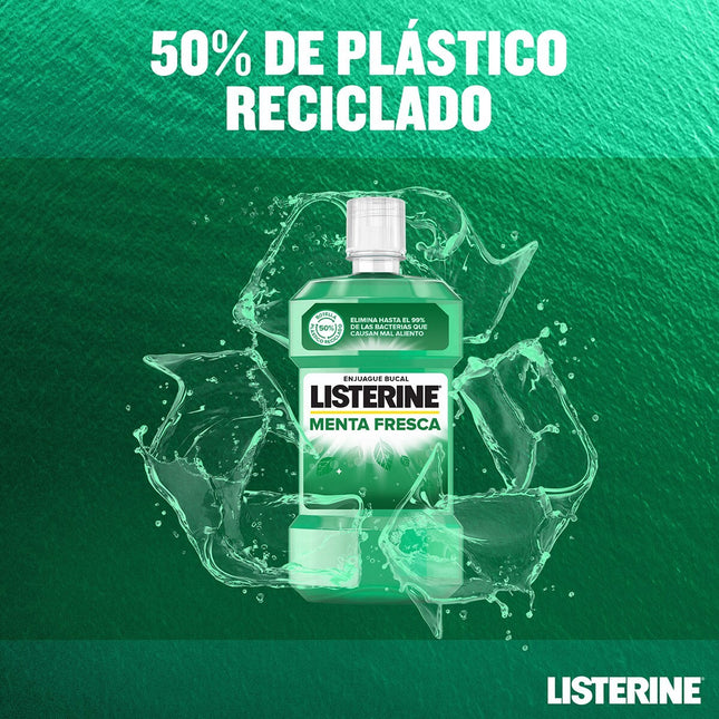 LISTERINE enjuague bucal menta fresca frasco 500 ml