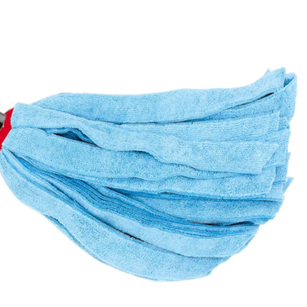 Vileda Fregona Microfibras Super – Cabezal Universal, Absorción Extra y Limpieza Higiénica, Elimina hasta 99% Bacterias, Color Azul