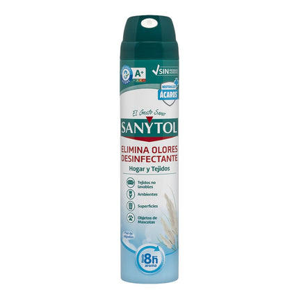 SANYTOL ambientador desinfectante para hogar y tejidos Flor de Algodón spray 300 ml