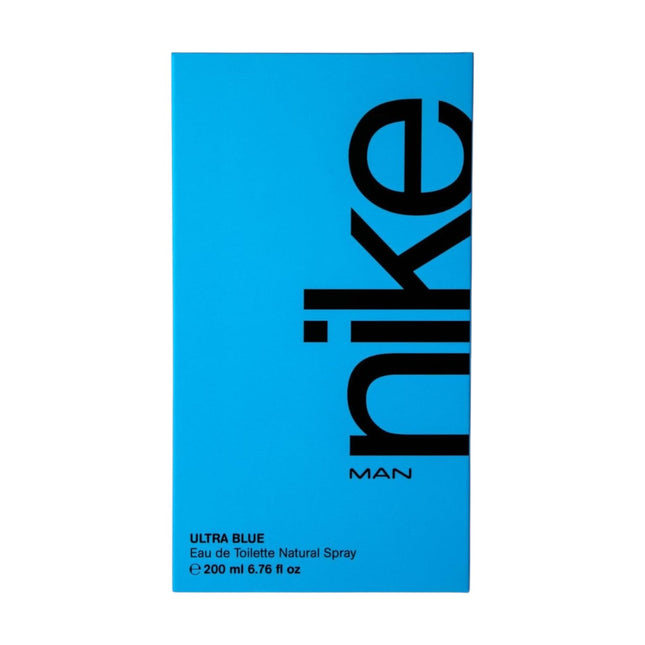 Nike Ultra Blue Man Eau de Toilette 200 ml, Perfume para Hombre con Limón, Menta, Piña, Romero, Sales Marinas, Musgo y Ámbar, Natural Spray