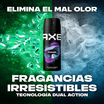AXE Bodyspray para Hombre Marine – Desodorante en Spray con Fragancia de Brisa Marina y Salvia – 48h Protección – 150 ml