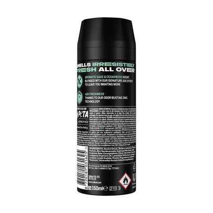 AXE Bodyspray para Hombre Apollo – Desodorante en Spray con Fragancia de Salvia y Madera de Cedro – 48h Protección – 150 ml