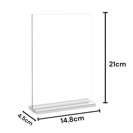 Porta Menús Sobremesa Transparente de Plástico