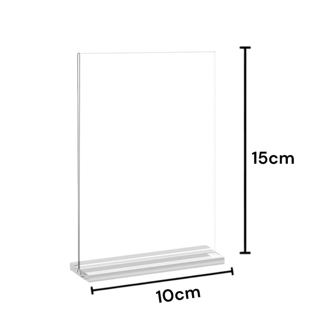 Porta Menús Sobremesa Transparente de Plástico