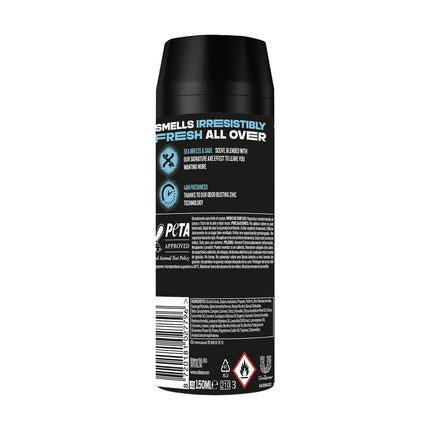 AXE Bodyspray para Hombre Marine – Desodorante en Spray con Fragancia de Brisa Marina y Salvia – 48h Protección – 150 ml
