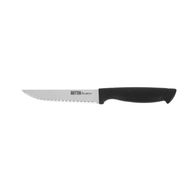 Cuchillo Multiusos con Sierra para Bistec 11 cm Mango Negro