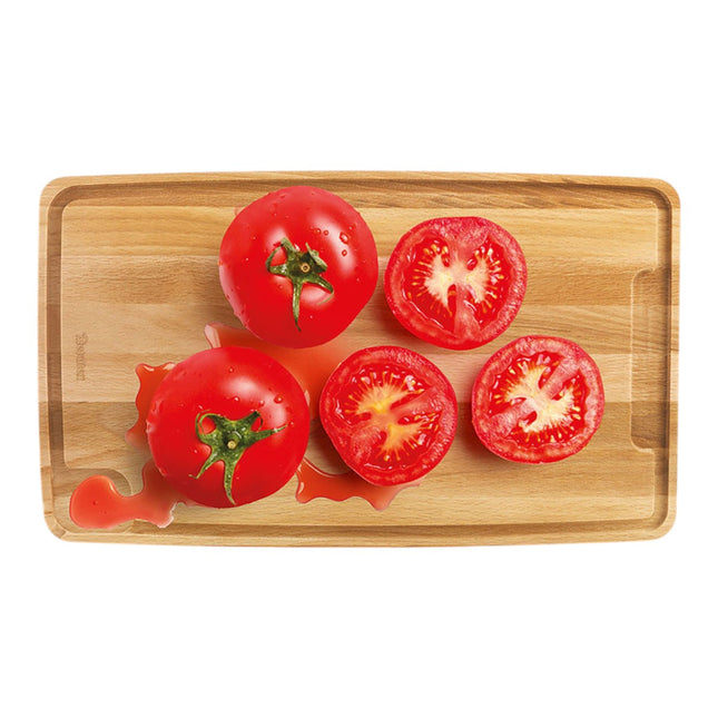 Tabla de Cortar Metaltex de Madera con Ranura Recoge Jugos – Tabla Rectangular para Cocina, Pan, Verduras y Carne