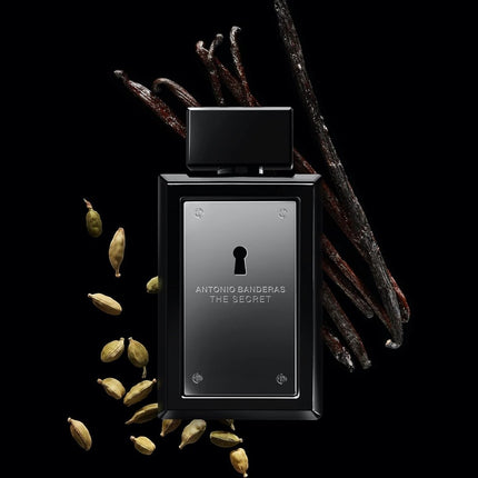 Banderas The Secret Eau de Toilette Hombre 200 ml, Perfume Masculino con Vaporizador, Fragancia Especiada y Elegante con Notas de Vainilla y Cardamomo