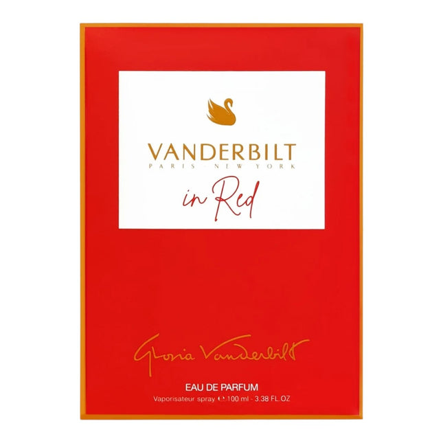 Vanderbilt In Red Eau de Parfum Mujer, Fragancia Floral Afrutada Sensual, Notas de Rosa, Pimienta, Bergamota, Pera, Jazmín, Vainilla y Vetiver, 100 ml